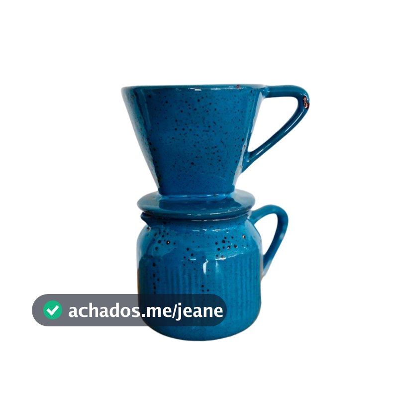 Coador de Café Chá com Bule de Cerâmica Jarra Cafeteria Coffee Louças Decoração Gourmet Leiteira