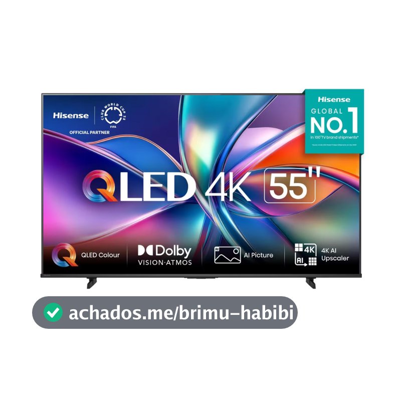 Smart TV 55 4K UHD QLED 55Q6QV HDR10 Dolby Atmos Vidaa U9 Hisense