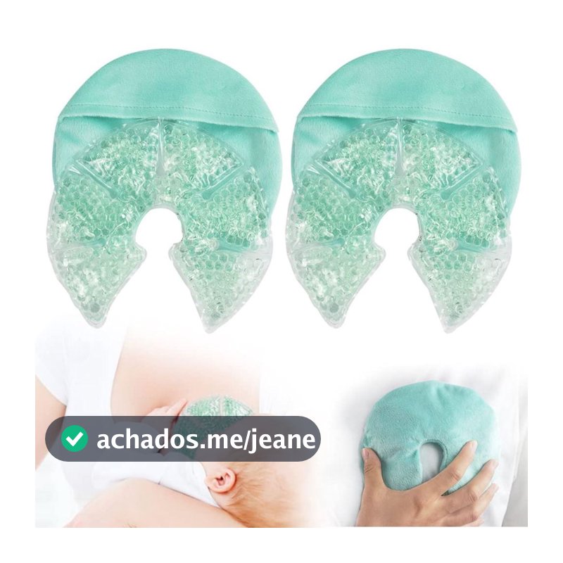 Bolsa Térmica De Gel Para Seios Compressa Quente Ou Fria Alivio Amamentação 1 Par