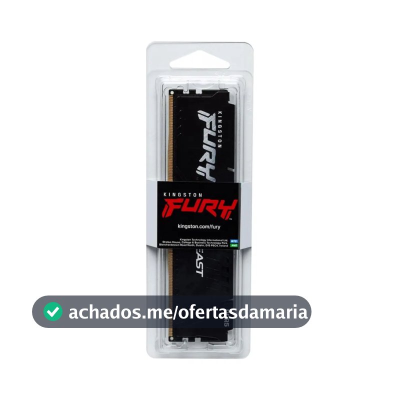 Memória RAM Kingston Fury Beast 8GB DDR5 6000 MHz - KF560C36BBE-8