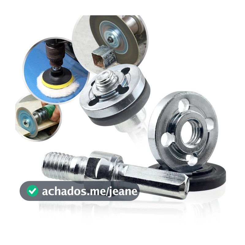 Haste Eixo Suporte Adaptador Universal Disco De Corte Desbaste Rebolo Lixa Furadeira Parafusadeira Furo 16 - 20 - 22mm