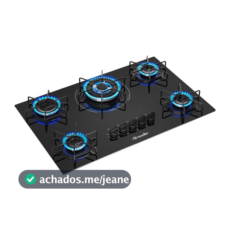 Cooktop Mueller MCGSBC 5 Bocas a Gás Tripla Chama  Bivolt - 610003614
