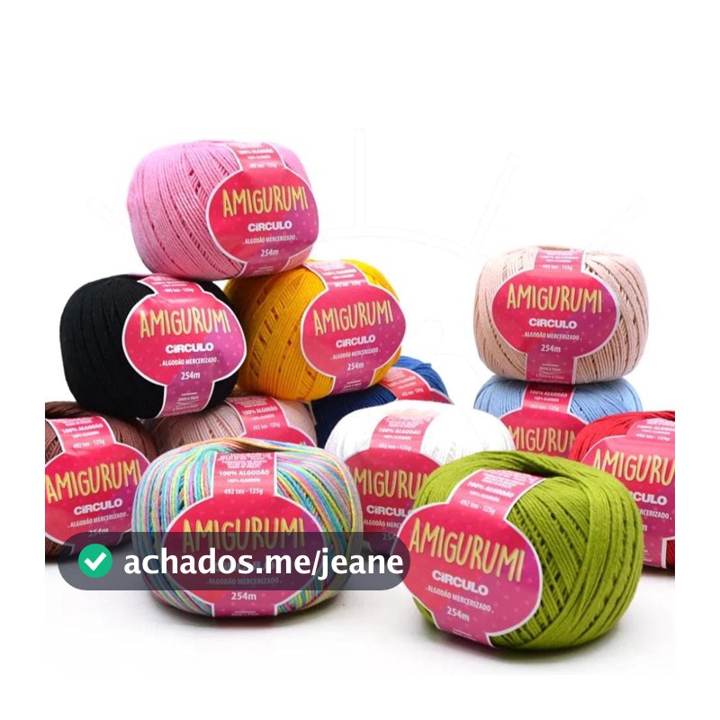 Linha Círculo Amigurumi | 254 Metros | Cores 8001 à 3611