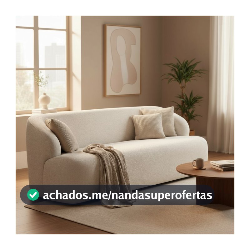 Sofá Noah Luxo 1,60 / 1,80 / 2,00 / 2,20 Orgânico 2 Lugares 3 Lugares Castellar Móbile