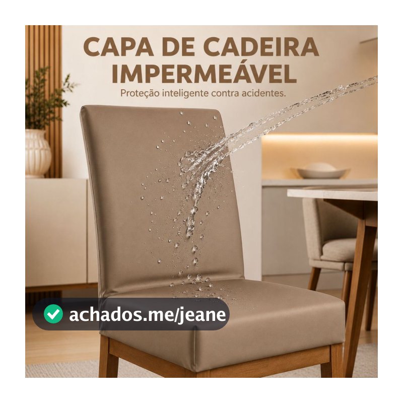 Kit 4 ou 6 Capas para Cadeira Impermeável Malha Gel Premium Elástica Lavável Proteção Completa