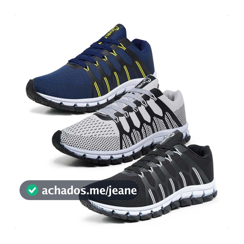 3 Tênis Corrida Masculino Esportivo Confortável Para Treino E Caminhada Original Imperdível