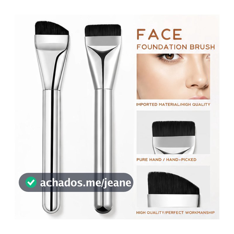 Pincel De Base de Cerda Reta/Chanfrada Corretivo - Contorno Facial, Máscara Facial, Mistura Plana Pincel De Maquiagem