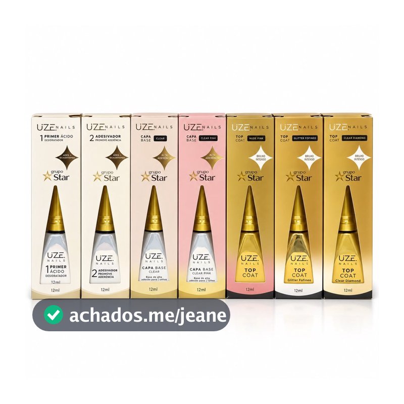Preparadores e Finalizado de Unha Linha Completa Sem TPO - UZE NAILS