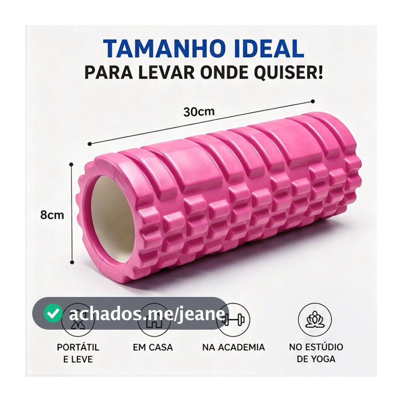 Rolo de Liberação Miofascial Espuma Densa Massagem Profissional para Treino e Relaxamento