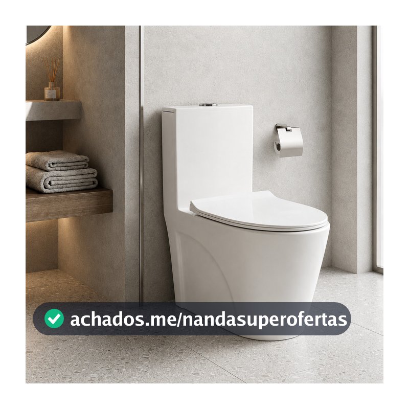 Vaso Sanitário Privada Cerâmica Monobloco Caixa Acoplada Kit Completo Branco Esmaltado