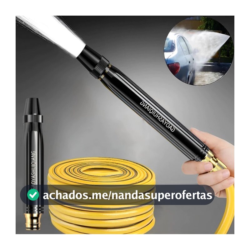 Kit 3 em1 Bico Esguicho De Alta Pressão Para Torneira Mangueira Lavagem De Carros Moto Rega Jardim