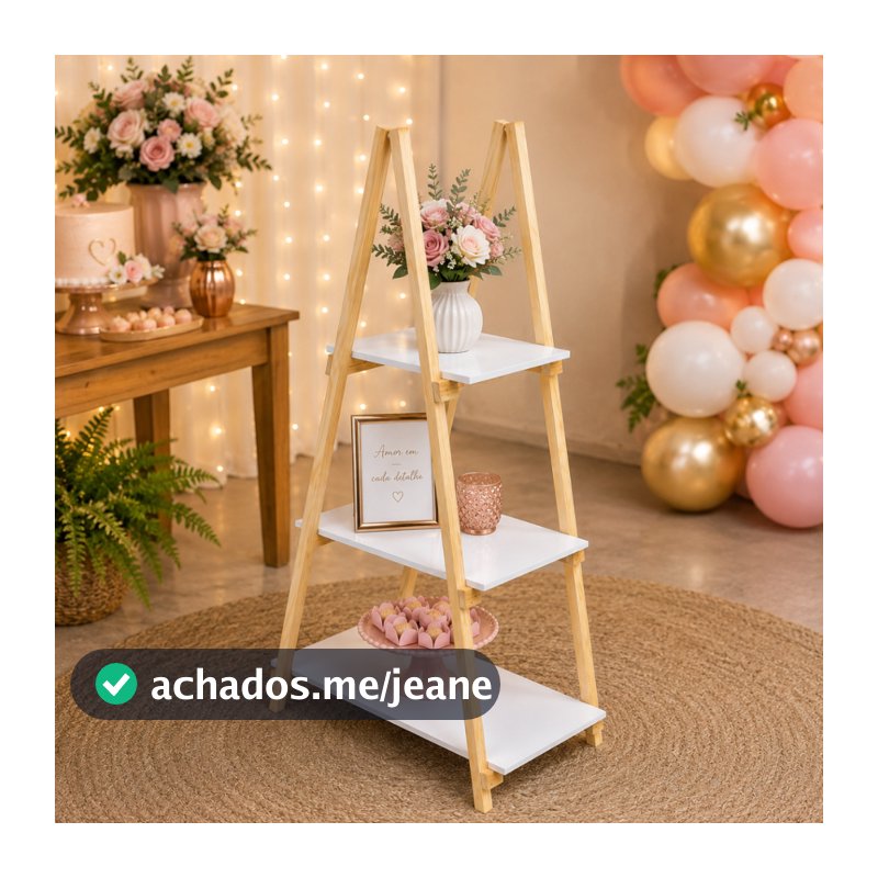 Escadinha de Festa Montagem Facil Decoração Suporte Para Lembrancinhas e Doces Para Festa de Aniversario