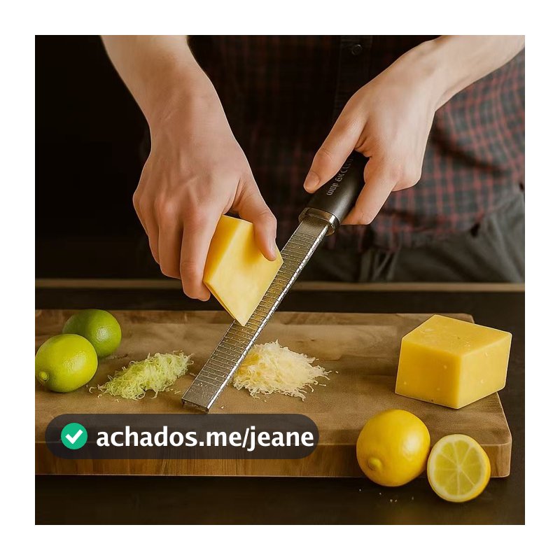 Ralador Zester Culinário Raspas Limão Laranja Profissional Inox Extra Fino