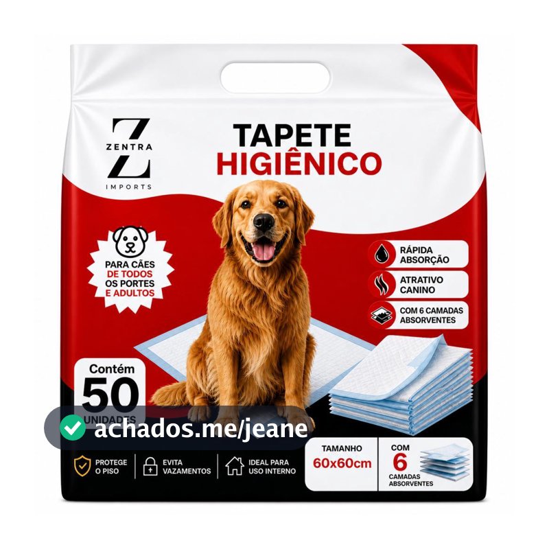 Tapete Higiênico Cachorro Pet Cães 50un 60x60 Antivazamento