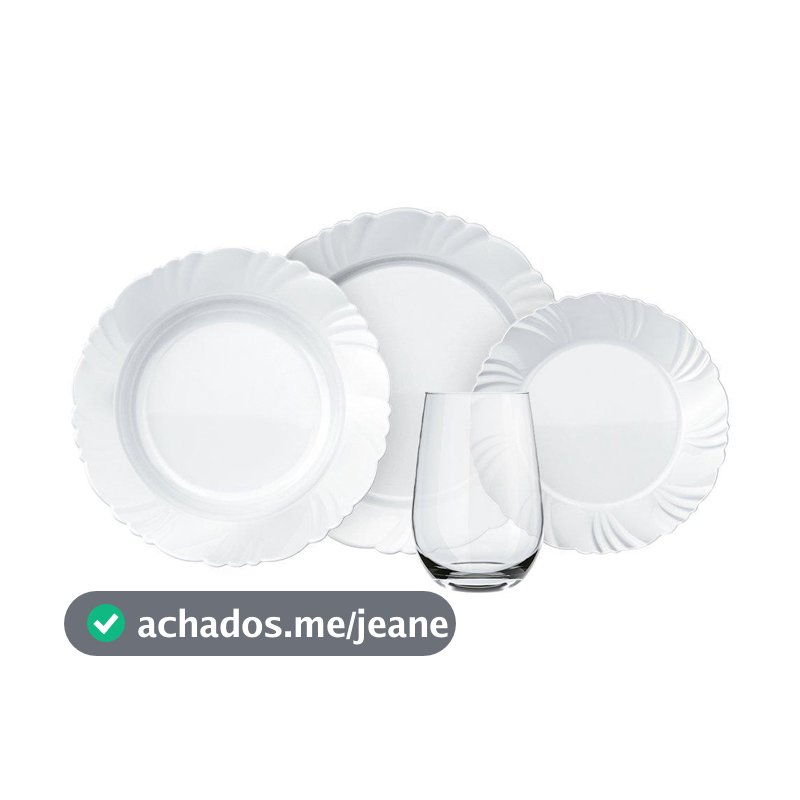 Aparelho De Jantar Nadir Pétala Opaline 24 Peças