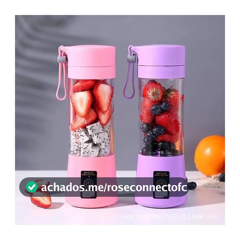 Mini Liquidificador Portátil Shake 6 Laminas + Cabo USB-SE3095