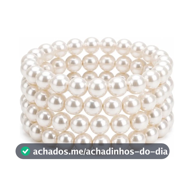 Kit 04 Pulseiras de Pérolas Feminino Elegante Luxo e Fino
