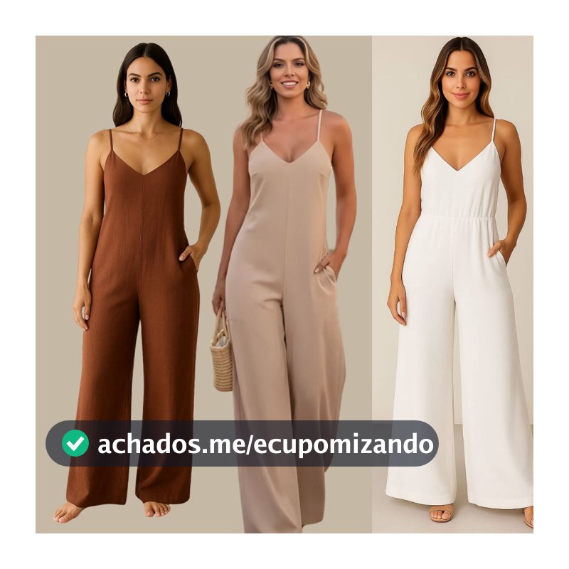 Macacão Feminina Calça Ampla de Festa Chá Revelação Casamento Convidada Confortável Final do Ano