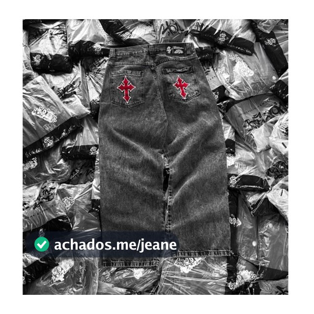 Calças Jeans Balão Baggy Larga Streetwear Tripside Original Estonada Marmorizada Hip Hop