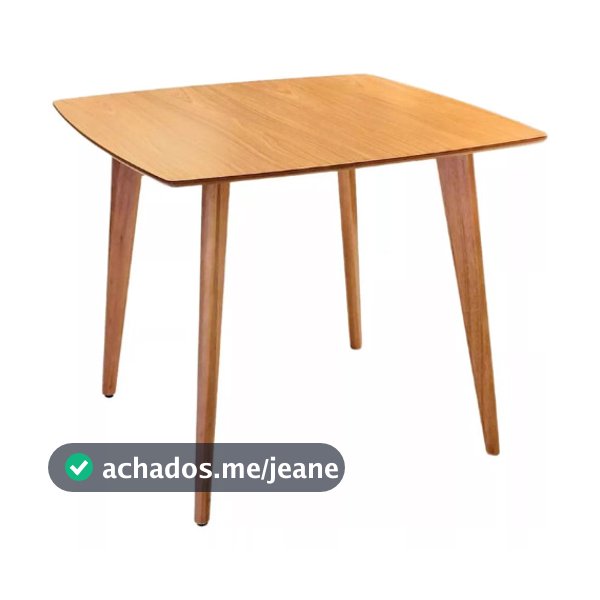Mesa de Jantar Quadrada Especial em Madeira de 80cm na cor Freijó