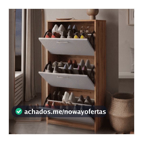Sapateira Retrátil Inclinável 3 Portas Basculantes Organizador Multiuso Agatha