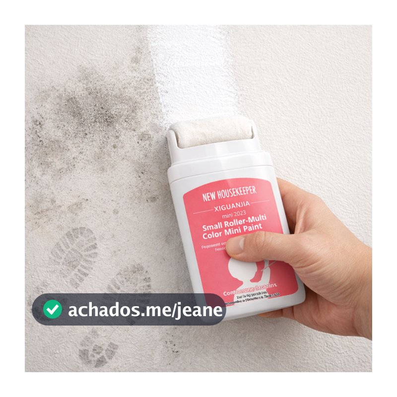 Mini Tinta para Retoque de Parede 100g Branca com Rolo Aplicador Reparo Fácil Sem Odor