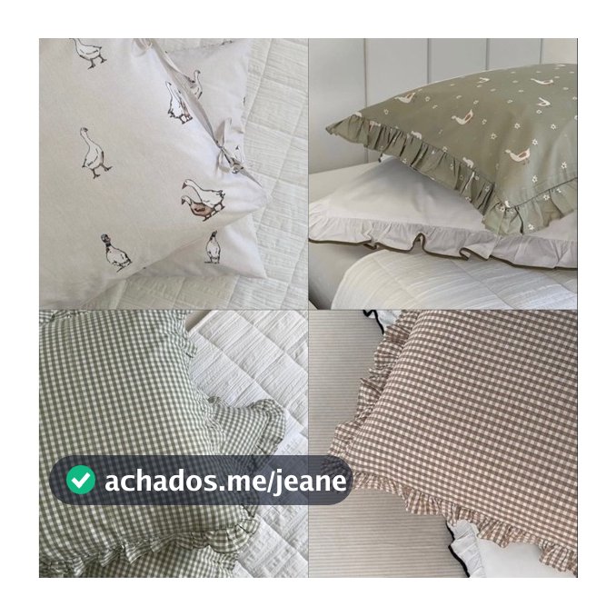 Fronha 100% algodão Babadinho Farmhouse ( ⚠️ VENDIDAS POR UNIDADE )