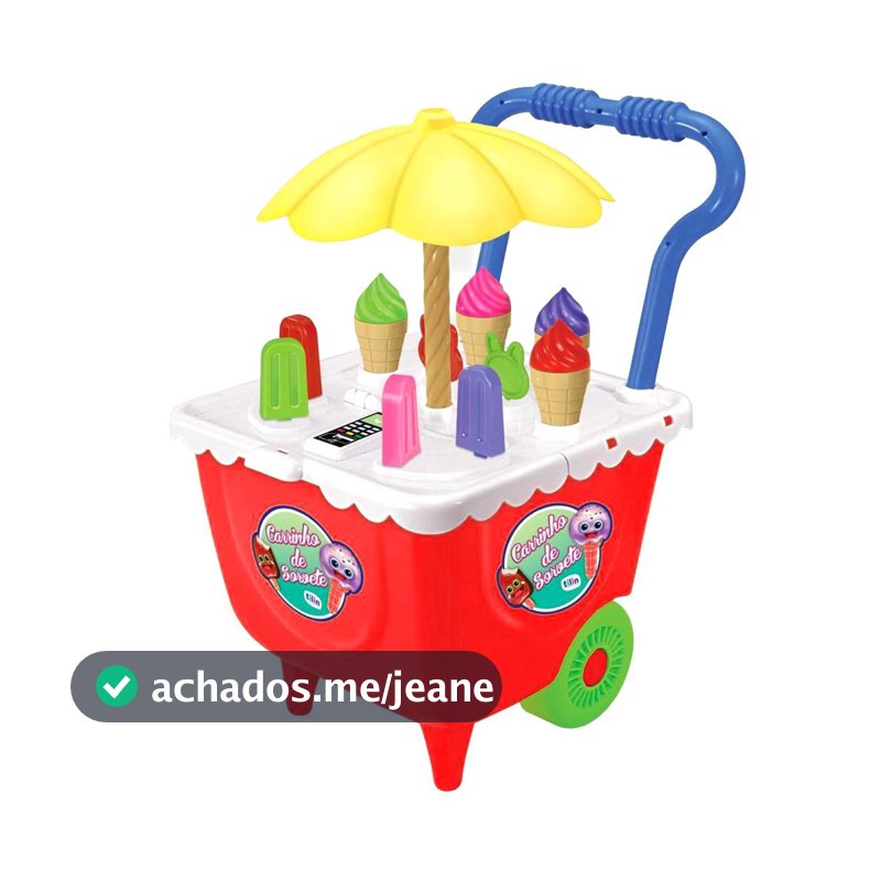 Mini Carrinho De Sorvete Sorveteiro Colecao Mirim - Tilin Brinquedos
