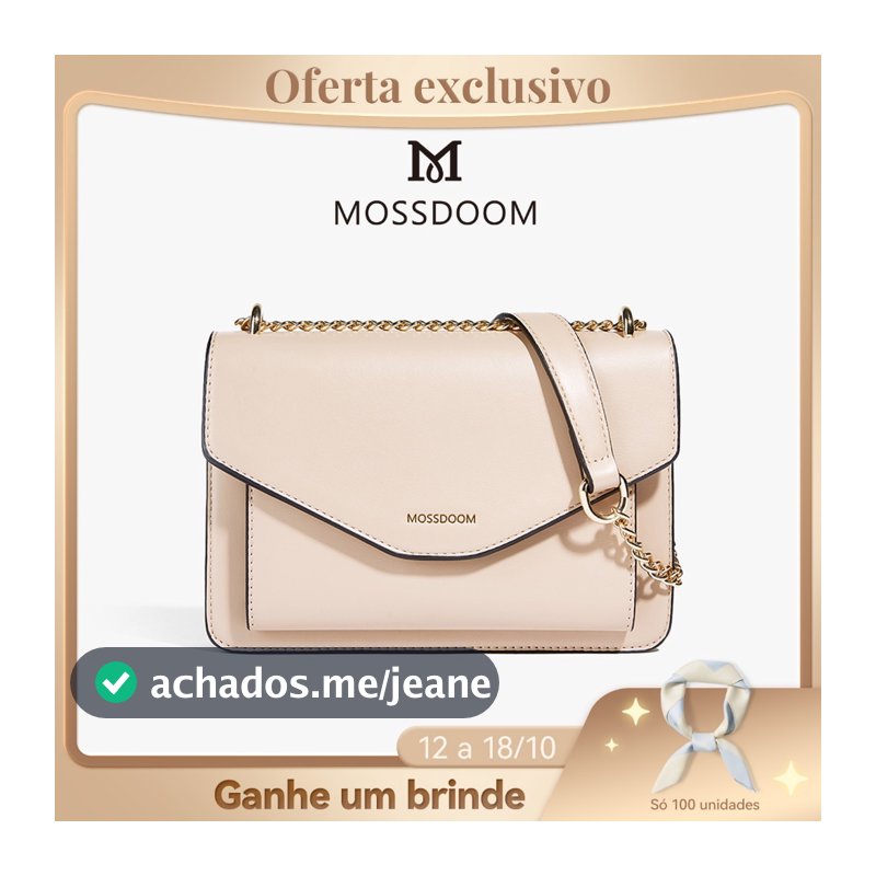 MOSSDOOM Yourice – Bolsa de Ombro com Alça de Corrente Ajustável, Múltiplos Compartimentos e Estilo Elegante Dia a Dia