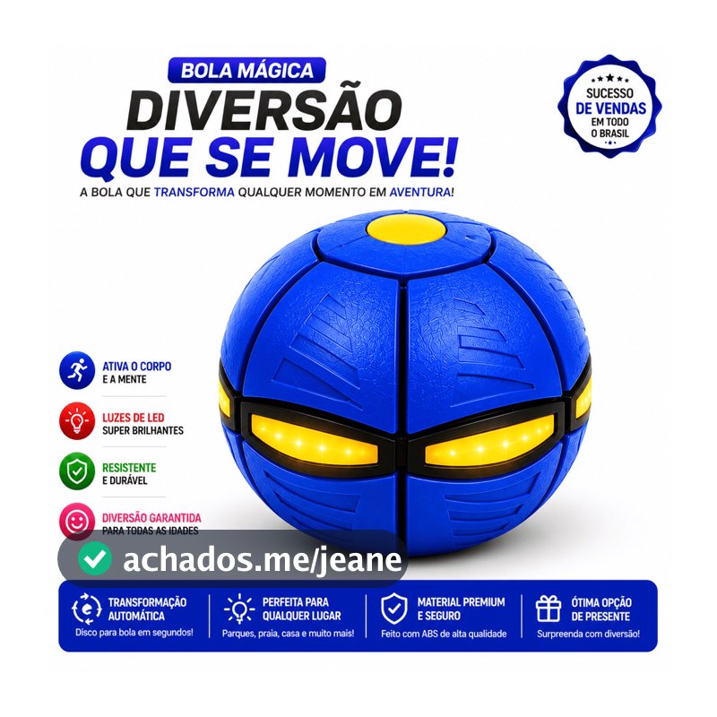 Bola Mágica 2 em 1: Disco e Bola Pet e Infantil