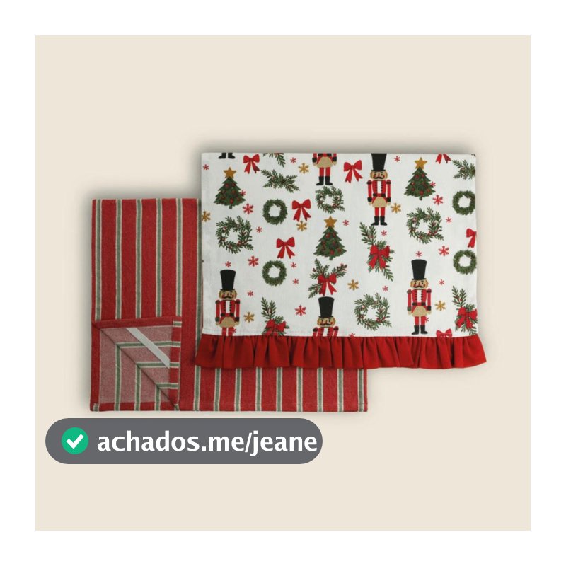 Kit de Pano de Copa Nutcracker Magic Algodão com 2 Unidades - A\CASA