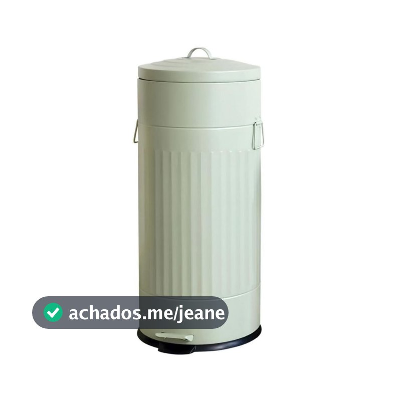 Lixeira Retrô 30L Balde Removível Pedal Fechamento Suave Banheiro Cozinha Lavanderia Vintage