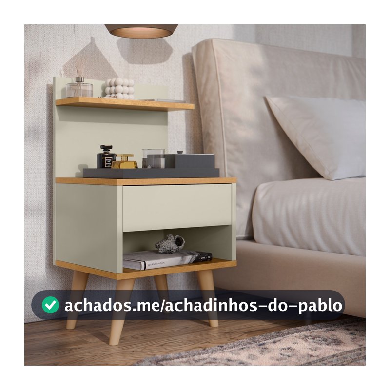 Mesa De Cabeceira Estilo Retro Quarto Sleep