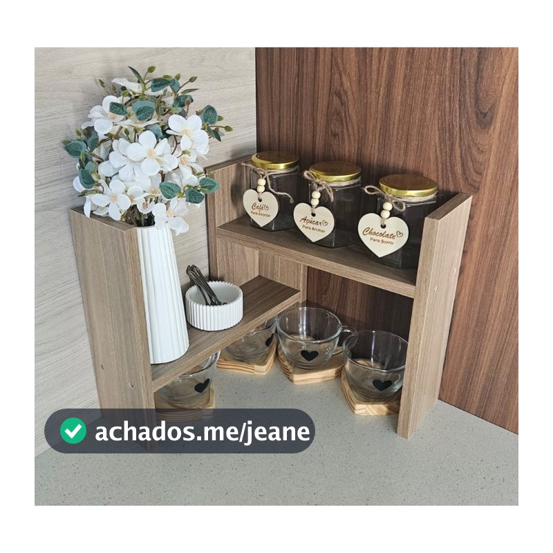 Nicho organizador ajustável com prateleiras 30x30x10cm