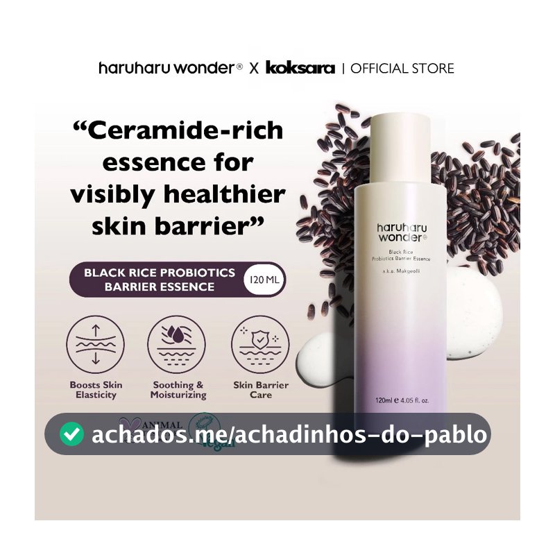 Haruharu Wonder Black Rice Probiotics Barrier Essence 120ml, 30ml