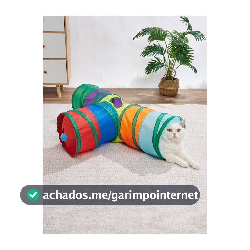 Pet Brinquedo para Gato - Túnel Engraçado/ Vara de Pelúcia/ Rato/ Combinação de Brinquedos