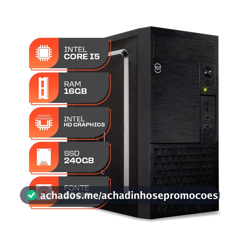 Computador Home Essential S, Intel Core I5, 16GB DE RAM, SSD 240GB