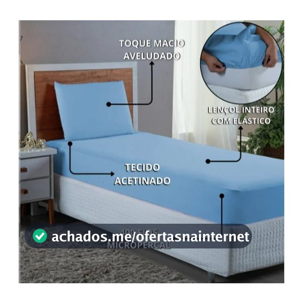 Jogo de Lençol Solteiro Microfibra Estampada 2 Peças