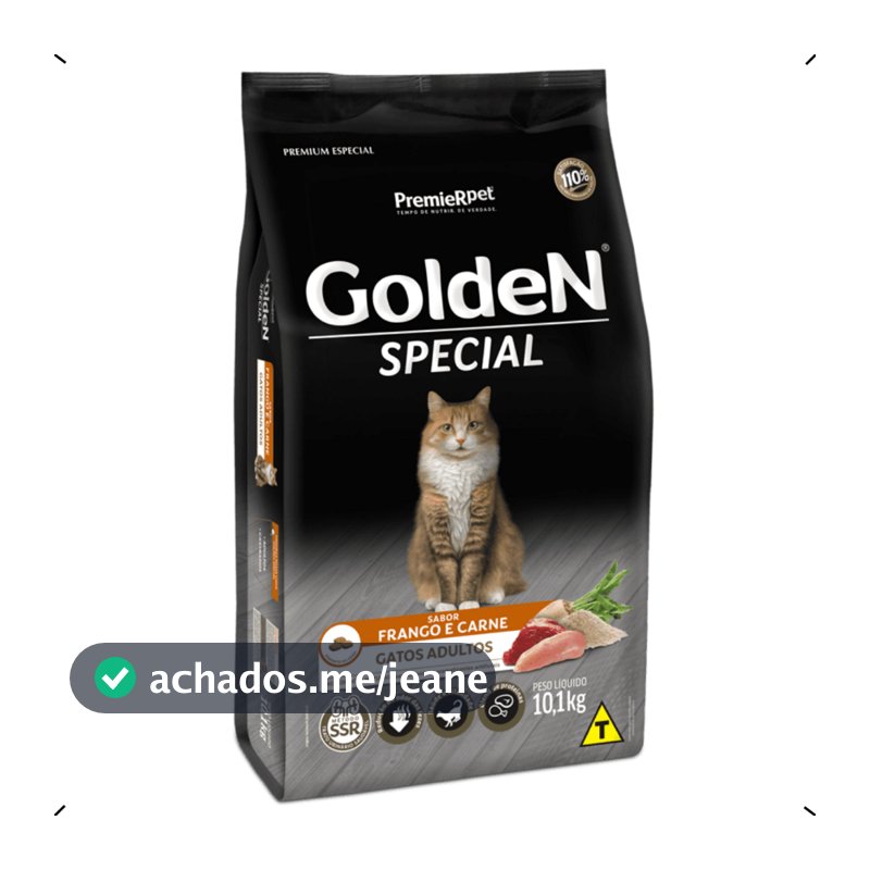 RAÇÃO GOLDEN SPECIAL GATO ADULTO 10KG