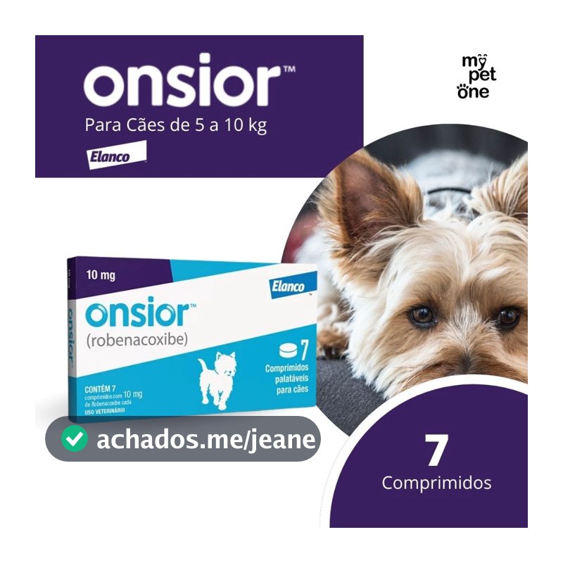 Onsior Elanco para Cães de 5 a 10 Kg - 10 mg