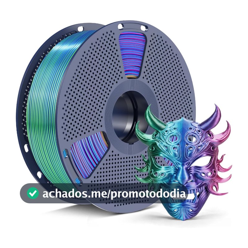 Filamento SUNLU PLA+ Silk 1kg 1.75mm Impressão 3D FDM (Mono/Bi/Tricor)