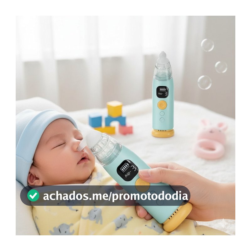 Aspirador Nasal Infantil 9 Níveis Sucção Ajustável Com Música Recarregável Silicone Alimentício Seguro Silencioso 5V/1A
