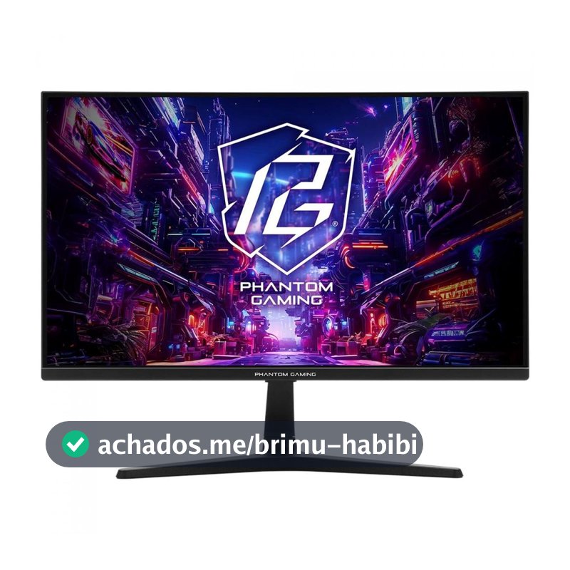 Monitor Gamer ASRock Phantom Gaming PG25FFT, 24.5 Pol, FHD, 1ms, 180hz, 126% sRGB, IPS, FreeSync, 90LXA0K0-A0B1A0N