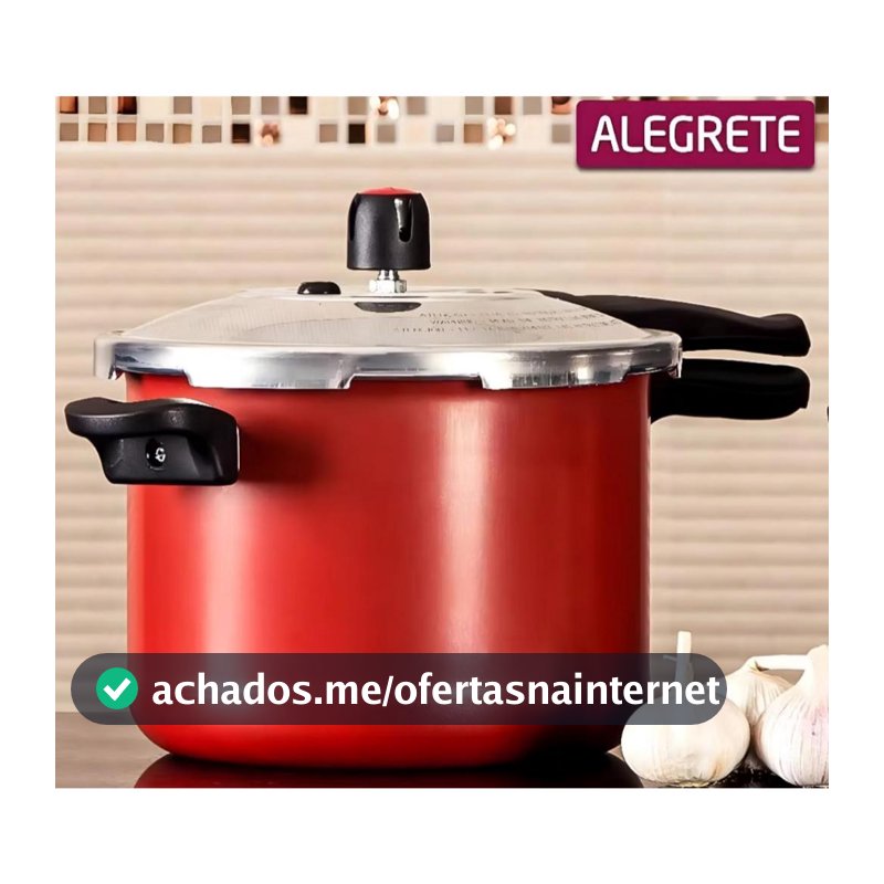 Panela Pressão Fechamento Externo Revestimento Anti-Aderente Alegrete Diversas cores 4,5 l