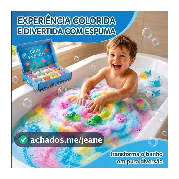 Kit Bolas Bombas De Banho Espuma Com Surpresa Dentro Criança Infantil Banheira Divertido