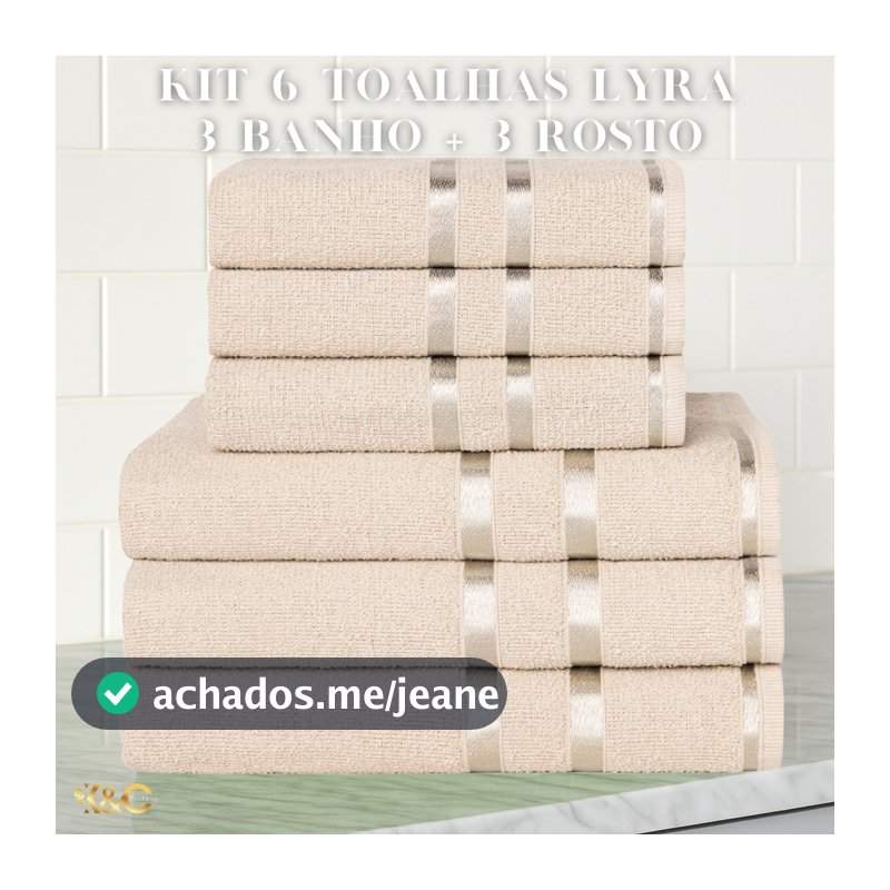 KIT 6 Toalhas Turquesa (3 Banho + 3 Rosto) 100% Algodão