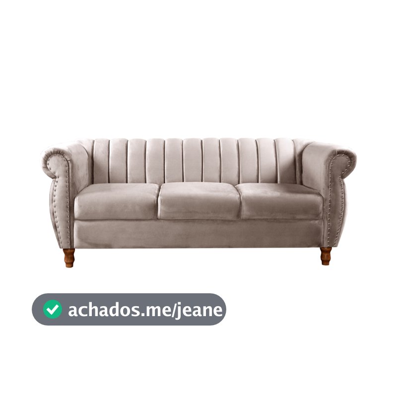 Sofá Chesterfield Realeza 3 Lugares Decoração Retrô Vintage Clássico