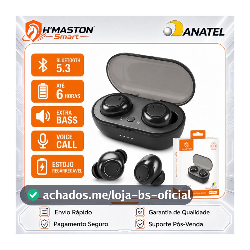 H'maston LY-101Pro Fone De Ouvido Bluetooth Sem Fio Fone Sem Fio Bluetooth Fone Bluetooth Sem Fio 5.3 Wireless In-ear