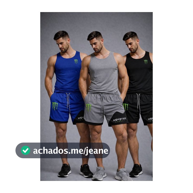 Bermuda Compressão 2 Em 1 Dry Fit com Elastano Monster, Ideal Para Treinos, Academia, Corrida, Futebol, Lutas