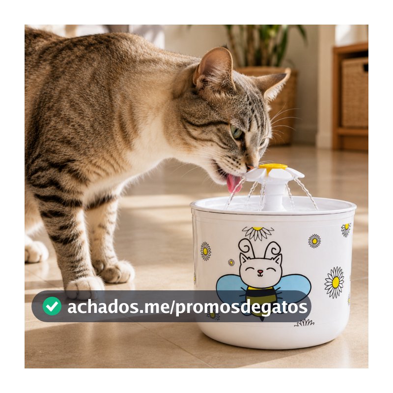 Bebedouro Para Gato Modelo Flor - Decoração Catbelha